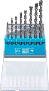 Stenborr-sats | 3 - 10 mm | 8 delar. BGS Diy 50806