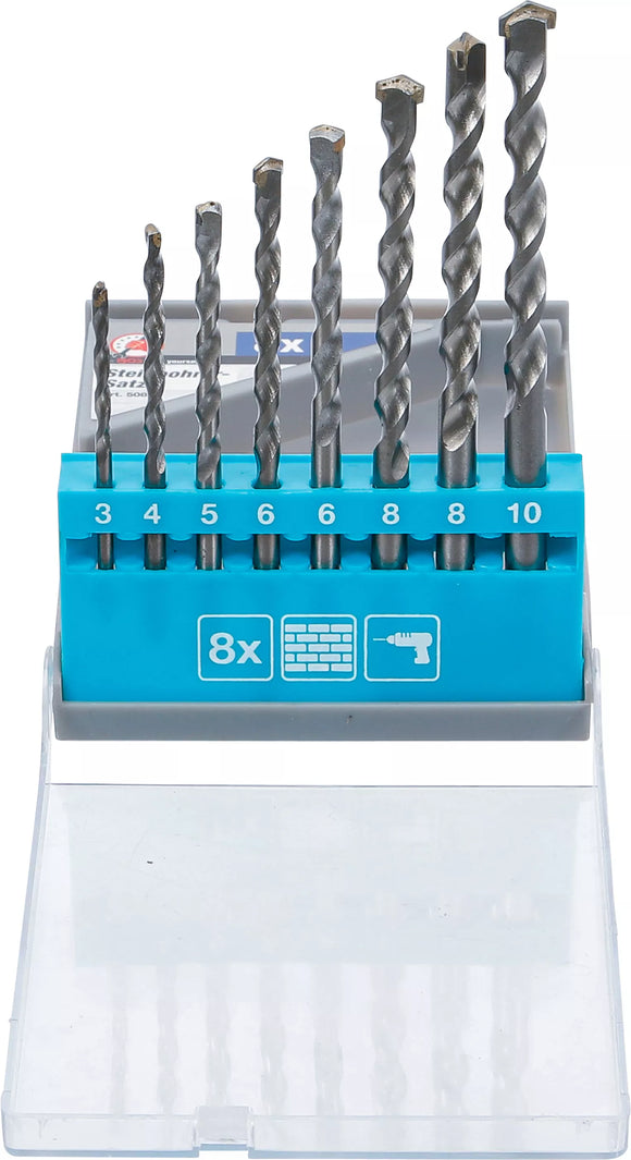 Stenborr-sats | 3 - 10 mm | 8 delar. BGS Diy 50806