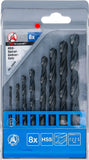 HSS-Spiralborr-sats | 3 - 10 mm | 8 delar. BGS Diy 50808