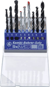 Kombi-borrsats | 5 - 8 mm | 9 delar. BGS Diy 50819
