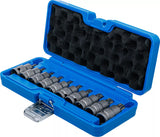 Kraft-Bit-Insats-sats | 12,5 mm (1/2") | T-Profil (för Torx) T20 - T70 | 10 delar. BGS 5097