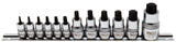 Bit-Insats-sats | extra kort | T-Profil (för Torx) T8 - T60 | 12 delar. BGS 5098