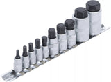 Bit-Insats-sats | extra kort | Inre sexkant 4 - 19 mm | 10 delar. BGS 5099