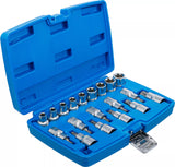 Bit-Insats-/Hylsa-sats | 12,5 mm (1/2") | E-Profil / T-Profil (för Torx) | 19 delar. BGS 5100