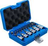 Bit- och Bit-Insats-sats | 12,5 mm (1/2") | T-Profil (för Torx) | 27 delar. BGS 5101
