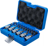 Bit- och Bit-Insats-sats | 12,5 mm (1/2") | T-Profil (för Torx) | 27 delar. BGS 5101