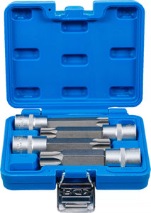 Bit-Insats-sats | 12,5 mm (1/2") | T-Profil (för Torx) med borrning | 4 delar. BGS 5103
