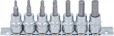Bit-Insats-sats | 10 mm (3/8") | Inre sexkant 1/8" - 3/8" | Tumsstorlekar | 7 delar. BGS 5104