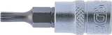 Bit-Insats | 6,3 mm (1/4") | Inre mångtandad (för XZN) M4. BGS 5105-M4