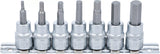 Bit-Insats-sats | 10 mm (3/8") | Inre sexkant 3 - 10 mm | 7 delar. BGS 5107
