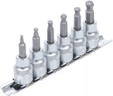 Bit-Insats-sats | 10 mm (3/8") | Inre sexkant med kulhuvud 3 - 8 mm | 6 delar. BGS 5109