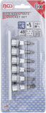 Bit-Insats-sats | 10 mm (3/8") | Inre sexkant med kulhuvud 3 - 8 mm | 6 delar. BGS 5109