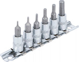 Bit-Insats-sats | 6,3 mm (1/4") | Inre sexkant 1,5 - 6 mm | 6 delar. BGS 5151