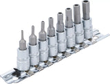 Bit-Insats-sats | inre fyrkant 6,3 mm (1/4") | Inre sexkant med 2 - 7 mm hål | 8 delar. BGS 5156