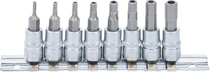Bit-Insats-sats | inre fyrkant 6,3 mm (1/4") | Inre sexkant med 2 - 7 mm hål | 8 delar. BGS 5156