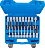 Bit-Insats-sats | 12,5 mm (1/2") | Inre sexkant, T-Profil (för Torx), inre mångtandad (för XZN) med kulända | 20 delar. BGS 5170