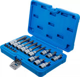 Bit-Insats-sats | 6,3 mm (1/4") / 12,5 mm (1/2") | T-Profil (för Torx) | 18 delar. BGS 5173