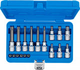 Bit-Insats-sats | 6,3 mm (1/4") / 12,5 mm (1/2") | T-Profil (för Torx) | 18 delar. BGS 5173