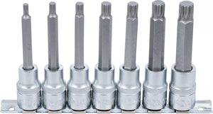 Bit-Insats-sats | 12,5 mm (1/2") | Inre mångtandad (för XZN) M5 - M14 | 7 delar. BGS 5175