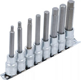 Bit-Insats-sats | 12,5 mm (1/2") | Inre sexkant 5 - 13 mm | 8 delar. BGS 5176