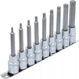 Bit-Insats-sats | 12,5 mm (1/2") | T-Profil (för Torx) | 9 delar. BGS 5177