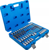 Bit-Insats-sats | 12,5 mm (1/2") | T-Profil (för Torx) | 32 delar. BGS 5182