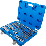 Bit-Insats-sats | 12,5 mm (1/2") | T-Profil (för Torx) | 32 delar. BGS 5182