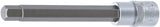 Bit-Insats | Längd 140 mm | 12,5 mm (1/2") | Inre sexkant 11 mm. BGS 5184-H11