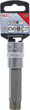 Bit-Insats | Längd 100 mm | 12,5 mm (1/2") | T-Profil (för Torx) med borrning T80. BGS 5184-TB80