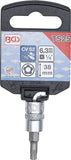 Bit-Insats | 6,3 mm (1/4") | TS-Profil (för Torx Plus) med borrning TS25. BGS 5184-TS25