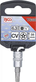 Bit-Insats | 6,3 mm (1/4") | TS-Profil (för Torx Plus) med borrning TS30. BGS 5184-TS30