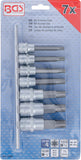Bit-Insats-sats | 10 mm (3/8") / 12,5 mm (1/2") | Kil-profil (för RIBE) M6 - M14 | 7 delar. BGS 5185
