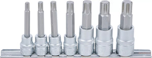 Bit-Insats-sats | 10 mm (3/8") / 12,5 mm (1/2") | Kil-profil (för RIBE) M6 - M14 | 7 delar. BGS 5185