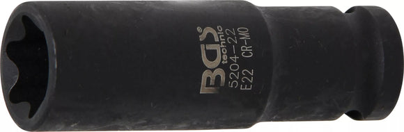 Krafthylsa E-profil, djup | 12,5 mm (1/2