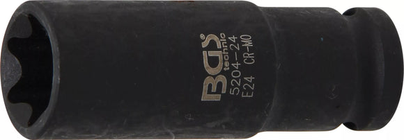 Krafthylsa E-profil, djup | 12,5 mm (1/2