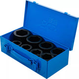 Krafthylsa-sats Sexkant | 25 mm (1") | 27 - 50 mm | 8 delar. BGS 5245