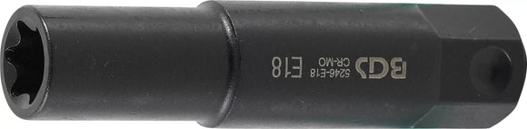 Hylsa E-profil, extra lång | Yttre sexkant 22 mm | E18. BGS 5246-E18