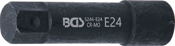 Hylsa E-profil, extra lång | Yttre sexkant 22 mm | E24. BGS 5246-E24