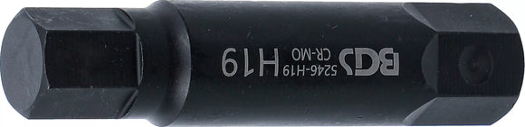 Bit | Längd 100 mm | Yttre sexkant 22 mm | Inre sexkant 19 mm. BGS 5246-H19