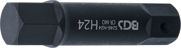 Bit | Längd 100 mm | Yttre sexkant 22 mm | Inre sexkant 24 mm. BGS 5246-H24