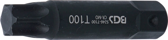 Bit | Längd 100 mm | Yttre sexkant 22 mm | T-Profil (för Torx) T100. BGS 5246-T100
