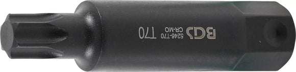 Bit | Längd 100 mm | Yttre sexkant 22 mm | T-Profil (för Torx) T70. BGS 5246-T70