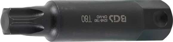 Bit | Längd 100 mm | Yttre sexkant 22 mm | T-Profil (för Torx) T80. BGS 5246-T80