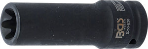 Krafthylsa E-profil, djup | 20 mm (3/4") | E26. BGS 5250-E26