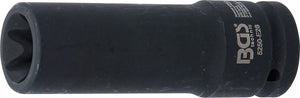 Krafthylsa E-profil, djup | 20 mm (3/4") | E28. BGS 5250-E28