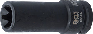 Krafthylsa E-profil, djup | 20 mm (3/4") | E32. BGS 5250-E32