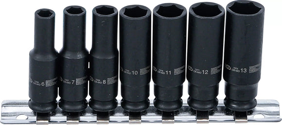 Krafthylsa-sats Sexkant, djup | 6,3 mm (1/4