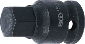 Kraft-Bit-Insats | Längd 42 mm | 12,5 mm (1/2") | Inre sexkant 17 mm. BGS 5334-H17