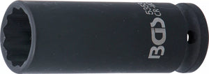 Krafthylsa Tolvkant, djup | 12,5 mm (1/2") | 21 mm. BGS 5353
