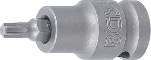 Kraft-Bit-Insats | Längd 55 mm | 12,5 mm (1/2") | T-Profil (för Torx) T30. BGS 5371